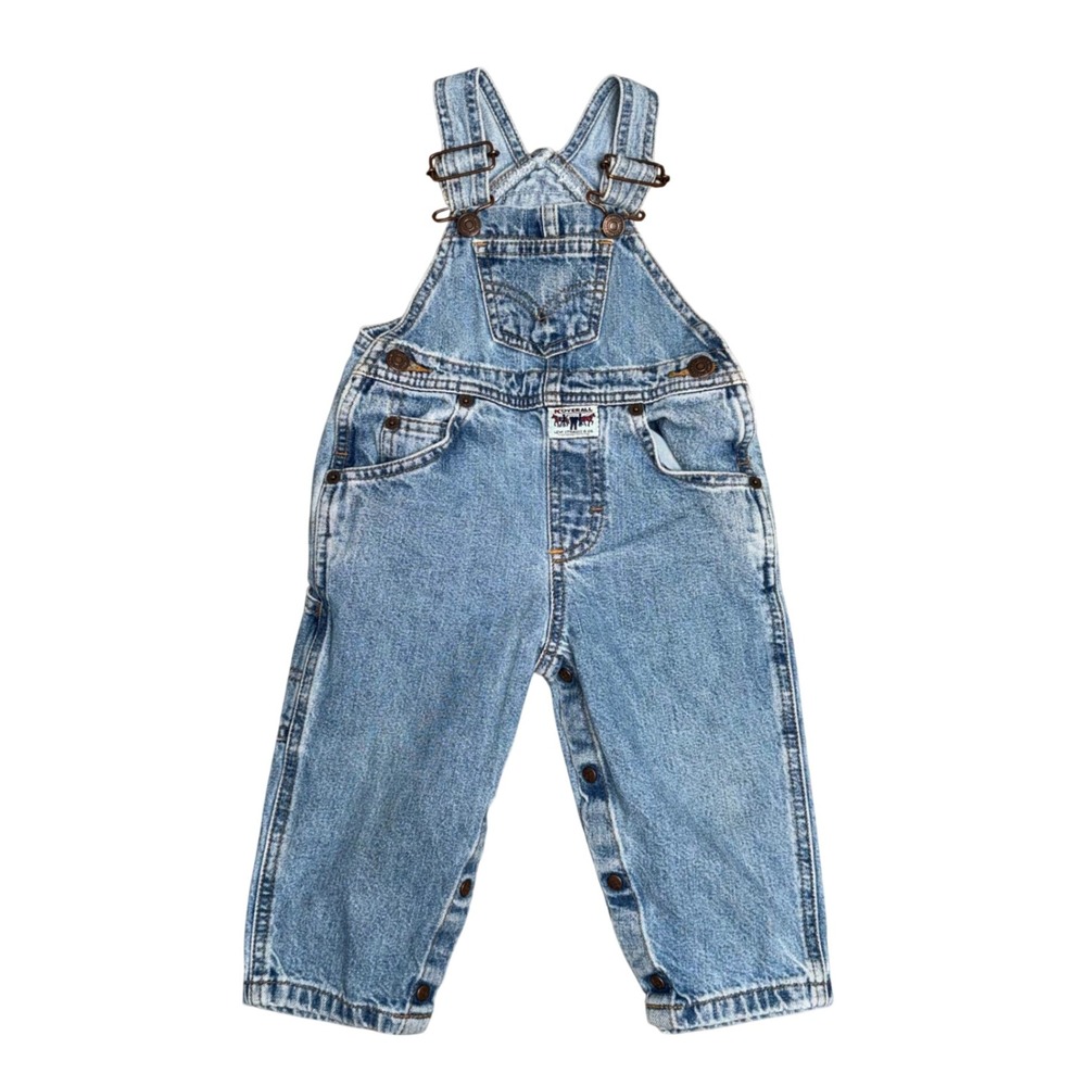 Levi's Denim Overalls Kids 18M Light Blue Wash Excellent Vintage Carpenter Style